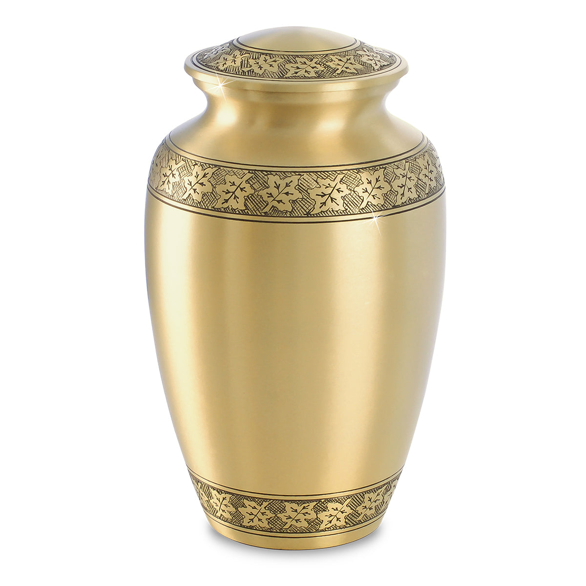 Timeless Maple Leaf Brass Urn